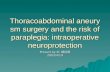 Thoracoabdominal aneurysm surgery and the risk of paraplegia ...
