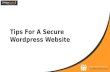 Tips for a secure wordpress website