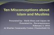 Myths and Misconceptions About The Religion of Islam