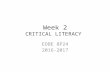 Week 2   critical literacy 2016