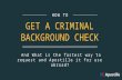 How to get a criminal background check