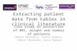 Extracting patient data from tables in clinical literature