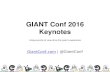 GIANT Conference 2016 Keynote Speakers