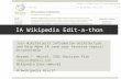 IA Wikipedia Edit-a-thon