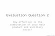 Evaluation question 2 - A2 Media