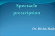 Spectacle prescription