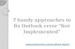 7 Methods to Solve Outlook Error "Not Implemented"