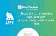 Platform Track - Security in Streaming Applications: A Case Study with Apache Apex @ ABDW17, Pune