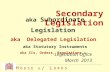Introduction to secondary legislation