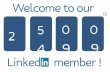 Welcome to our 2 500th LinkedIn Member !