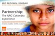 Partnership Models - The case of NRC Colombia