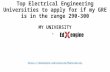 TOP ELECTRICAL ENGINEERING UNIVERSITIES FOR A GRE SCORE OF 290-300