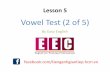 Vowel Group Test - Lesson 5