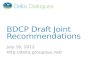 BDCP joint recommendations - 2012/07/16