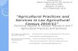 Lao PDR - Agricultural practices