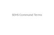 SEHS Command Terms