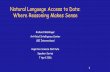 "Natural Language Access to Data: Where Reasoning Makes Sense"
