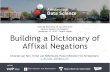 Building a Dictionary of Affixal Negations