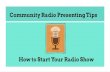 How to Start Your Radio Show