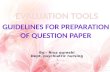 Evaluation tools guidlines for prepration of question paper