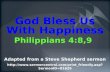 13 God Bless Us With Happiness Philippians 4:8-9