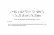 Algorithms for query result diversification