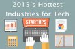 10 Hottest Industries for Tech Startups in 2015