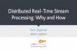 Distributed real time stream processing- why and how