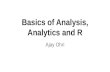 Training in Analytics, R and Social Media Analytics