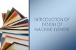 Introduction of design of machine element