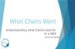 What Chairs Want - Understanding what Chairs look for in a NED