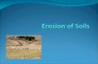 Erosion of soils