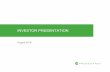 Investor relations presentation 8.16.16
