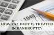 How Tax Debt is Treated in Bankruptcy