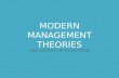 Modern Management Theories