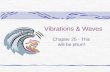 Vibrations & Waves Chapter 25 - This will be phun!