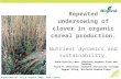 Repeated undersowing of clover in organic cereal production. Nutrient dynamics and sustainability. Anne-Kristin Løes, Bioforsk Organic Food and Farming.