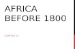 AFRICA BEFORE 1800 CHAPTER 13. IDENTIFY CULTURE AND TITLE.