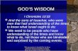 GODâ€™S WISDOM I Chronicles 12:32