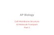 AP Biology Cell Membrane Structure & Molecule Transport Part 1.