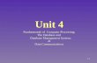 Unit 4 Fundamentals of Computer Processing; The Database and Database Management System; & Data Communications 1-1.