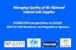 Managing Quality of the National Iodized Salt Supplies ICCIDD/IGN perspectives on QAQC: QMS for Salt Businesses and Regulatory Agencies.