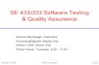 SE 433/333 Software Testing & Quality Assurance