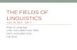 THE FIELDS OF LINGUISTICS AUG. 26, 2015 – DAY 2 Brain & Language LING 4110-4890-5110-7960 NSCI 4110-4891-6110 Fall 2015.