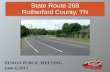 State Route 268 Rutherford County, TN DESIGN PUBLIC MEETING June 2, 2015.