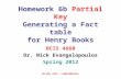 DO NOT COPY --CONFIDENTIAL Homework 6b Partial Key Generating a Fact table for Henry Books BCIS 4660 Dr. Nick Evangelopoulos Spring 2012.
