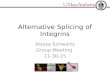 Alternative Splicing of Integrins