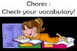 Chores : Check your vocabulary!
