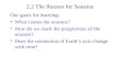 2.2 The Reason for Seasons Our goals for learning: