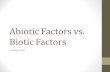 Abiotic Factors vs. Biotic Factors Ecology Unit. Directions Tell whether the pictures are a biotic or an abiotic factor Write you answer on a separate.